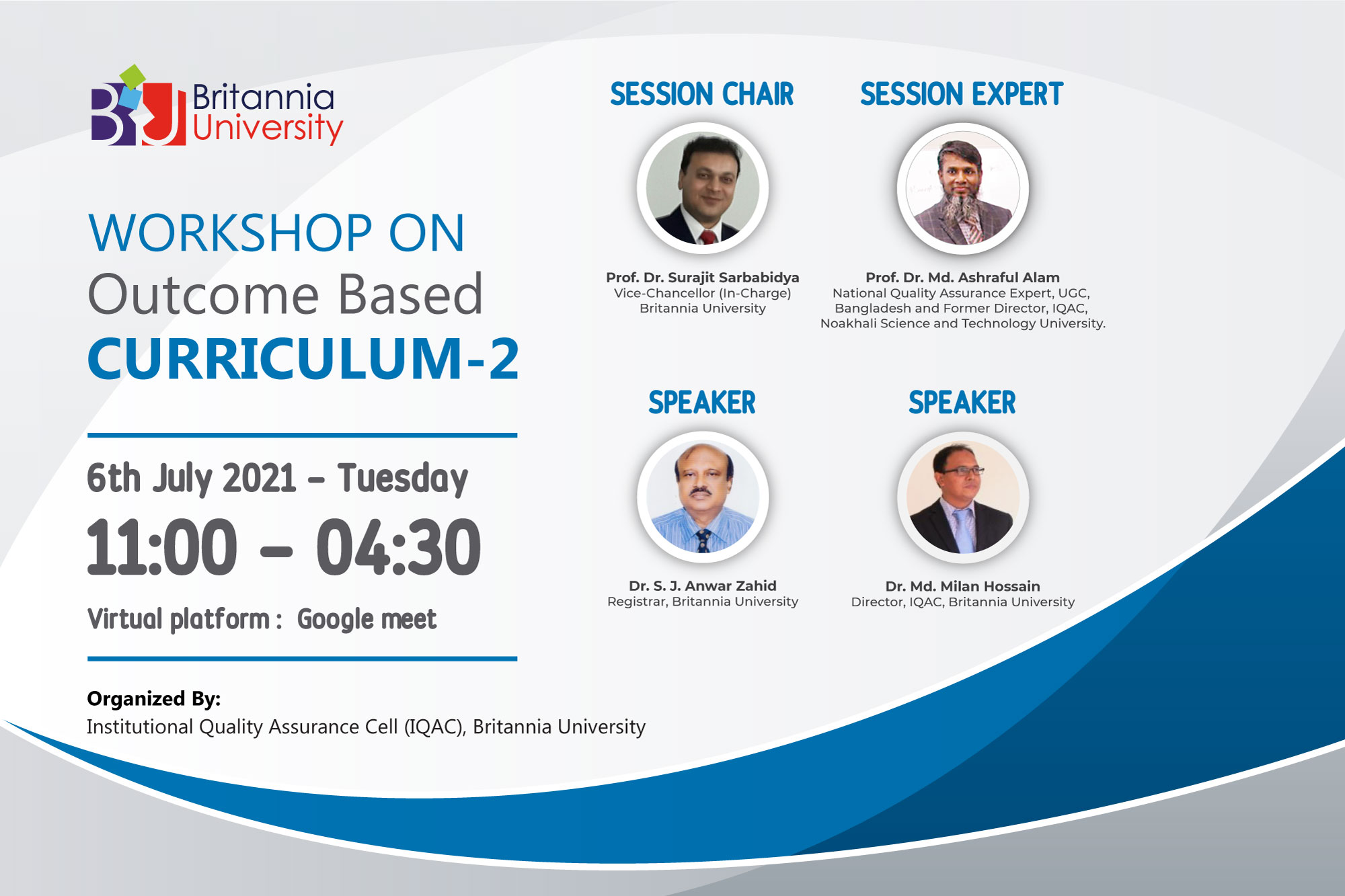 Virtual Workshop on “Outcome Based Curriculum II”